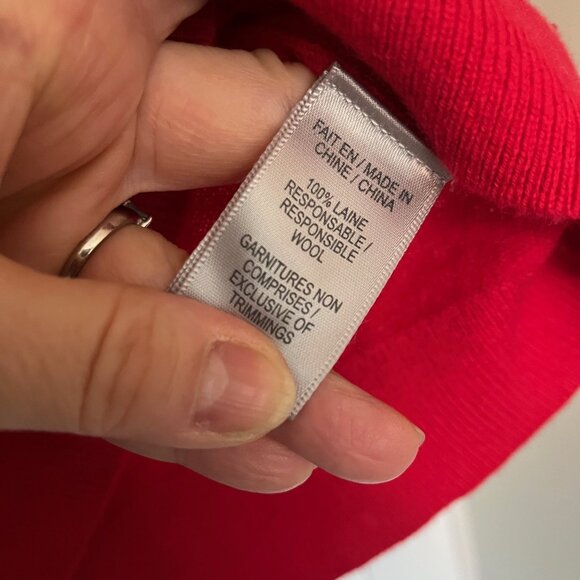 Red Wool Polo Size Small - Picture 3 of 3